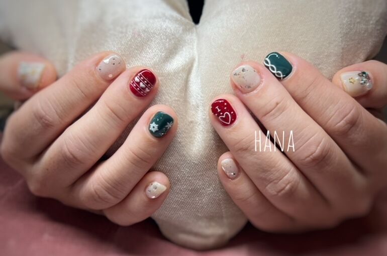 クリスマスネイル